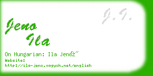 jeno ila business card